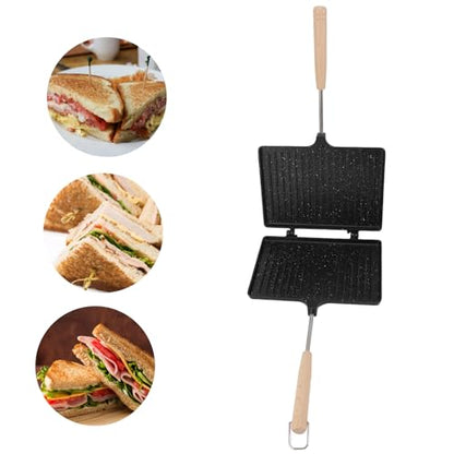 Pie Iron Grilled Cheese Maker with Removable Handle a Non Stick Stovetop Press for Camping and Breakfast