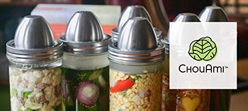 ChouAmi (The Little Fermenter) Stainless Steel Fermenting Lid for Le Parfait Glass Canning Jars (Device Only)