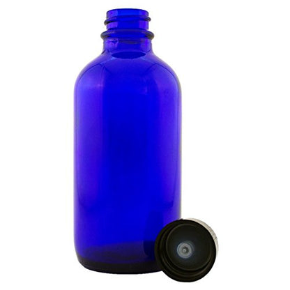 4 fl oz Cobalt Blue Glass Bottle with Phenolic Cone Cap (Single) - color: Cobalt Blue, size: 4 Ounces