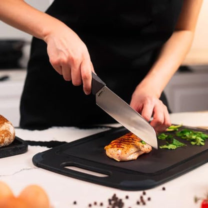 Zyliss Comfort Knife - Japanese Stainless Steel Blade - Non-Slip Contoured Handle for All Hand Sizes - Kitchen Tools with Safety Kitchen Blade Guards - Dishwasher Safe - 5.9" Santoku Knife - size: 5.9"