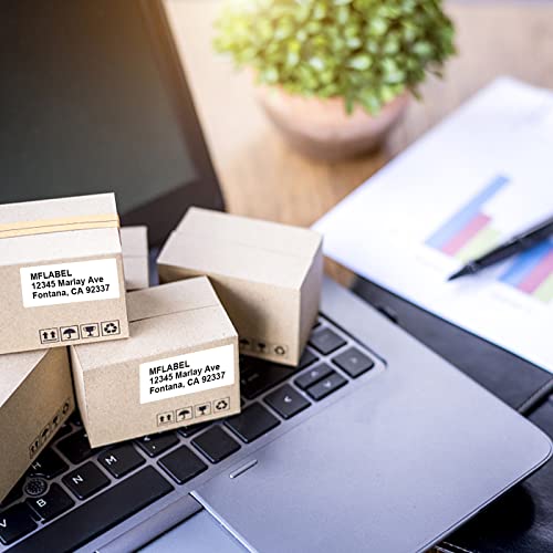 MFLABEL Address Labels, 1" x2-5/8 Mailing Labels, 30-UP White Shipping Labels for Inkjet or Laser Printer, 6000 Sticker Labels (200 Sheets), 30 Labels per Sheet - size: 1" x 2-5/8" (30-up), style: 200 Sheet