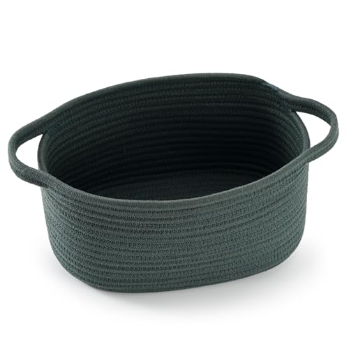 Happyiren Cute Woven Storage Basket – Hunter Green Empty Gift Burr Basket | Great for Halloween, Thanksgiving, Christmas, Birthday, Holiday Gifts; Eco-Friendly Organizer Bin for Nursery, Plants - color: Hunter Green, size: 1 Pack