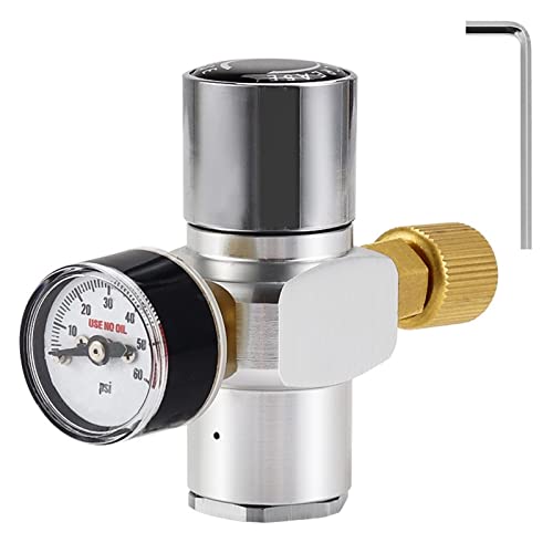 Home Brew Equipment Kegging Tools 0-60PSI CO2 Regulator Portable Mini Keg CO2 Charger 7/16" Regulated for Home Brewing