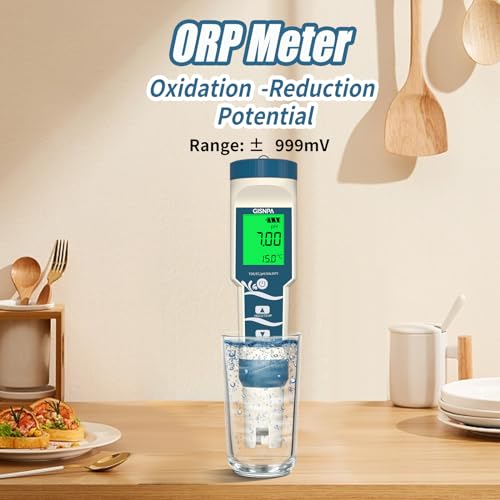PH Meter, Hydrogen Water Tester, Digital 4-in-1 PH ORP H2 Temp Meter with ATC, H2 Water PPB/PPM Meter, 0.01 Resolution High Accuracy PH Tester for Drinking Water