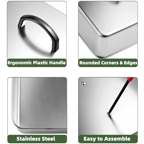 Rectangular Basting Cover, Stainless Steel Grill Cover Lid for Outdoor Cooking, 13"(L) x 11.2"(W) x 2.5"(H), Cheese Melting Dome, Keeps Cooked Food Warm, 1 Pack