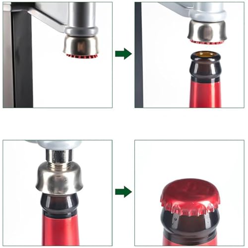 Manual Beer Bottle Capper Tool, Bench Bottle Cap Sealing Machine with Lever-Action Pressing Rod and Non-Slip Pad, Adjustable Height, 26mm Crown Capper for Home Brewing