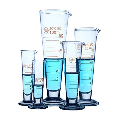 Professional Lab Graduated Measuring Cup with Spout 500ml Wide Mouth Glass Conical Beaker Thickened Borosilicate Beaker Heat Resistant (500ml) Transparent - size: 500ml