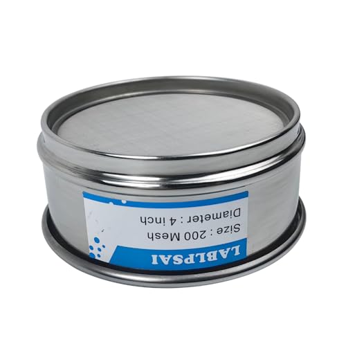 200 Mesh Lab Sieves 4" Diameter 304 Stainless Steel Wire Cloth Test Sieve for Industrial Laboratory Home - size: 200 mesh