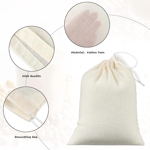 MyLifeUNIT Soup Bags, Cotton Mesh Bag for Cooking, 16" x 20", Set of 4 - size: 16 x 20 Inch
