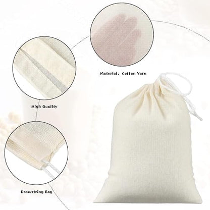 MyLifeUNIT Soup Bags, Cotton Mesh Bag for Cooking, 16" x 20", Set of 4 - size: 16 x 20 Inch
