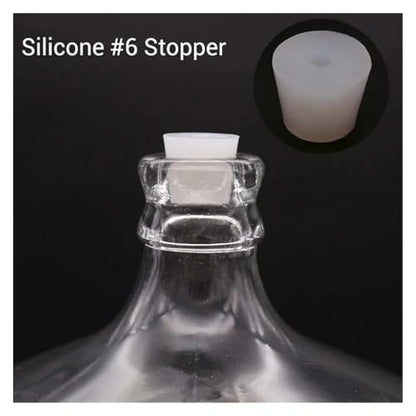 Home Brewing Drilled Silicone Stopper Carboy Bung #6 Silicone Stopper with 8mm Hole for Airlock Food Grade Brewing Accessories