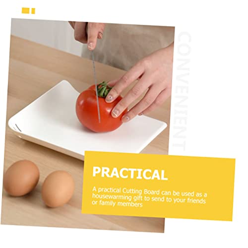 SOLUSTRE Draining Kitchen Board Plastic Dough Board Anti-skid Cutting Board White Kitchen Cutting Boards