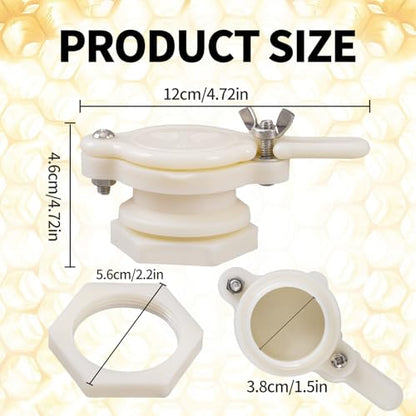 3/5 Pack Honey gate Valve for 5 Gallon Bucket bee hive gate valves for Honey Bucket Honey Extractor Tap Beekeeping Supplies
