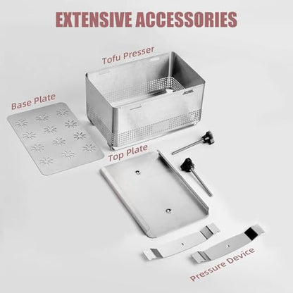 Multi Functional Stainless Steel Cheese Press with Pressure Design for Home Use Fast Draining Vegetable Cheese Mold