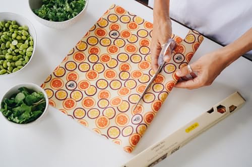 SUPERBEE Beeswax Wrap Roll, Reusable for Food, Wraps Rolls, Reusable Bees Paper for Wrapping Vegetables & Cheese, Bowl Covers and Sandwich Wrapping Paper, Roll XL - Passion - color: Passion Som