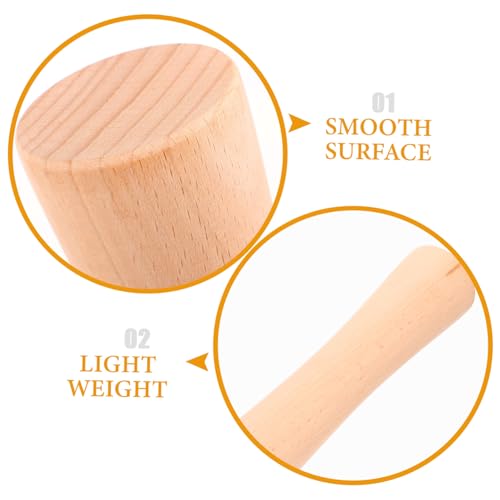 Toyvian Wooden Pickle Stick Fermentation Tamper Mortar Pestle Food Masher Tool