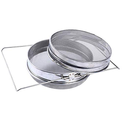 Stainless Steel Beekeeping Double Honey Sieve Strainer Extractor Filter Mesh Screen Equipment (1)