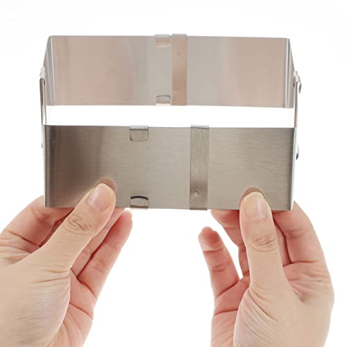 GALPADA Mousse Mould Rectangular Cake Tin Cake Ring Cake Square Cake Tin Baking Frame Pastry Mould Baking Tool (Silver 6 Inch) Dessert Ring - size: Size 6