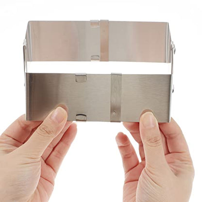 GALPADA Mousse Mould Rectangular Cake Tin Cake Ring Cake Square Cake Tin Baking Frame Pastry Mould Baking Tool (Silver 6 Inch) Dessert Ring - size: Size 6