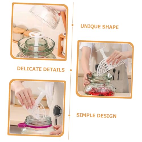 SHOWERORO Fermenting Jar Helper Pickle Press Tool 2pcs Plastic Press Plates Fast Easy Pickling Kitchen Essential