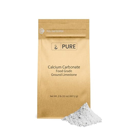 Pure Original Ingredients Calcium Carbonate (2 lb) Dietary Supplement, Food Preservative, Acid Neutralizer - size: 32 Ounce (Pack of 1)