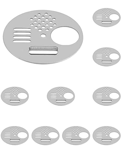 QWORK 10pcs Stainless Steel Beehive Entrance Gates, Round Bee Nest Door Vents, Beekeeping Tools, 6.8cm/2.7Inch Bee Hive Disc Disks