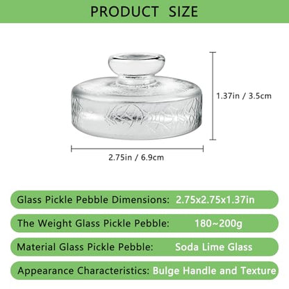 Artcome 10-Pack Glass Fermentation Weights with Easy Grip Handle and Unique Texture Design for Large Wide Mouth Mason Jars - size: 10 Pack
