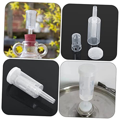 STOBAZA Plastic One-Way Valve for Home Brewing 3 Sets of Non-Return Exhaust Valves for Wine and Beer Fermentation for Kitchen Use