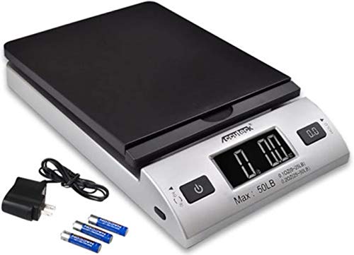 Accuteck 8250 High Accuracy Digital Shipping Scale and Postal Scale, 0.1oz Precision, 50Lb - color: Black silver, size: 50LB