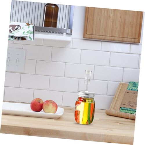 Wakauto Fermenting Lids for Mason Jars Lightweight Portable Pickles Jar Kit with Detachable Reusable Covers for Wide Mouth Fermenter Supplies