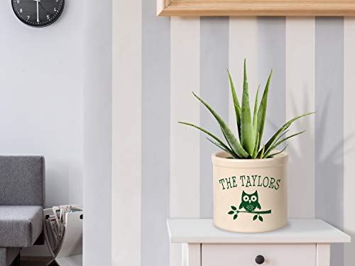 Personalized 2 Gallon Pot with owl Design