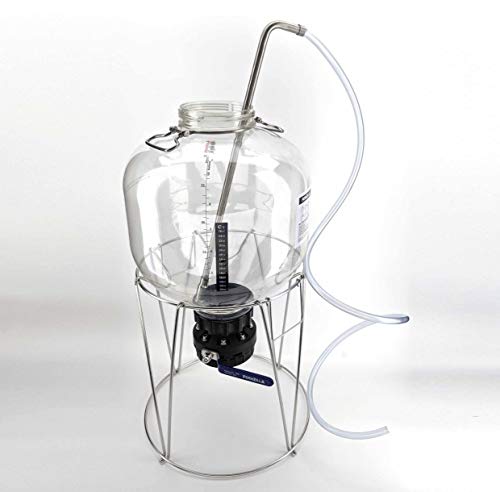 KegLand Auto Siphon Easy Jiggler Stainless Steel Racking Cane Siphon Kit with 38 inch Tubing - KL14021