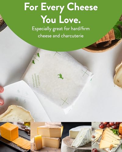 Formaticum 60-Pack Zero Cheese Storage Paper, Compostable, Biodegradable, and Plastic-Free Paper to Keep Cheese and Charcuterie Fresh, Kitchen Organization 9 x 13 Inches - size: 60-Pack-Sheets