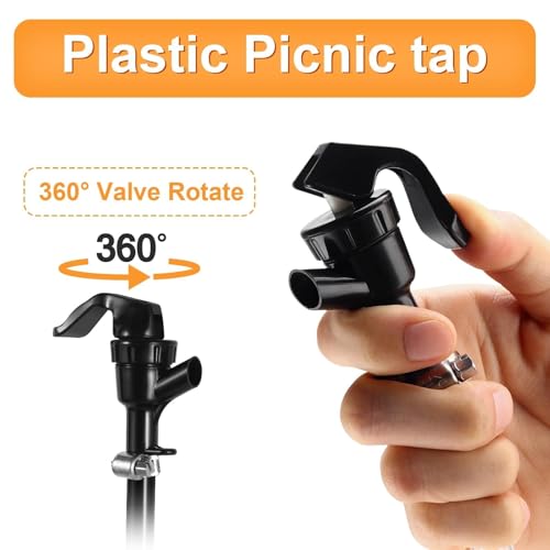 MRbrew 3 FT Keg Tap Line Beer Tubing Replacement Kit for Keg Pump Keg Tap, 3/16" Liquid Line Draft Beer Line with Picnic Tap Faucet Kegerator Dispenser PVC Tubing Kit for Cornelius Keg Beer Dispenser