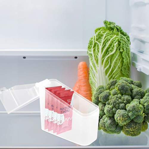 VICASKY Cheese Slice Storage Box with Airtight Lid, Refrigerator Food Container for Cheese and Tea Bag Organization, Mini Fridge Storage Case for Kitchen Use,