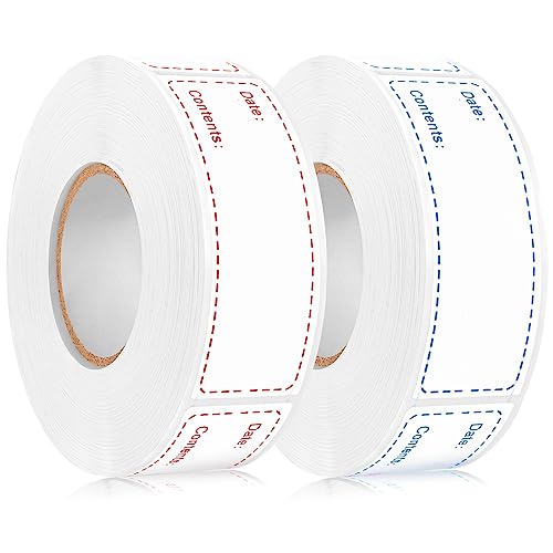 1000Pcs Removable Freezer Labels,1 x 3 Inch Food Labels for Food Containers Food Date Stickers Refrigerator Food Storage Labels Easy Clean No Residue