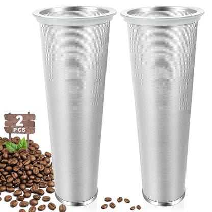 2 PCS Cold Brew Coffee Filter, 304 Stainless Steel Food Grade, Coffee Maker, Tea Maker,Water Filter, Ultra Fine Mesh, Wide Mouth Mason Jar 32oz - size: filter(32oz)