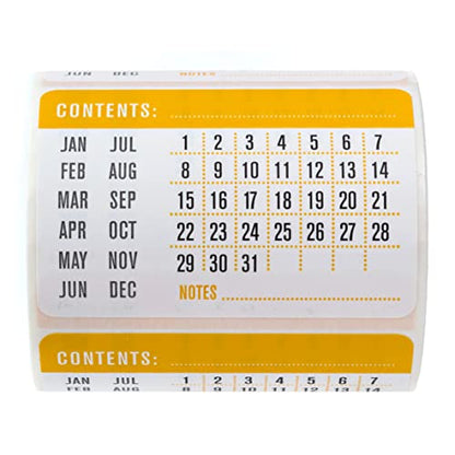 Food Packaging Labels with Month and Date Info / 250 Small 2.5" x 1.7" Meal Prep Labels/Freezer Safe Meal Planning Stickers/Made in The USA - size: Yellow 1.7” x 2.5”