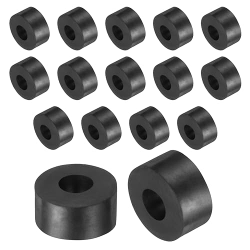 uxcell 16 Pcs Rubber Spacers 40mm OD x 16mm ID x 20mm Height Round Anti Vibration Spacer Rubber Bushing Grommets - size: 40mm OD x 16mm ID x 20mm Height