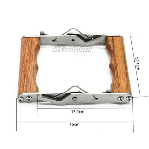 WEICHUAN Beekeeping Tools Set of 3, Include Uncapping Knife, Frame Gripper and Multifunction Hive Scraper, Stainless Steel Body with Wooden Handle