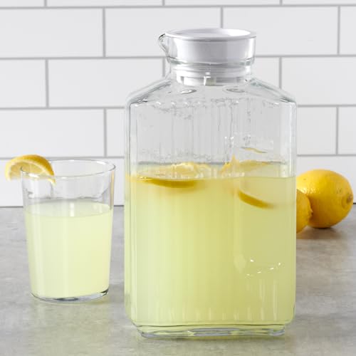 Anchor Hocking 2 Quart Bistro Pitcher with Lid, Pack of Two - size: 2 Quart, Set of 2
