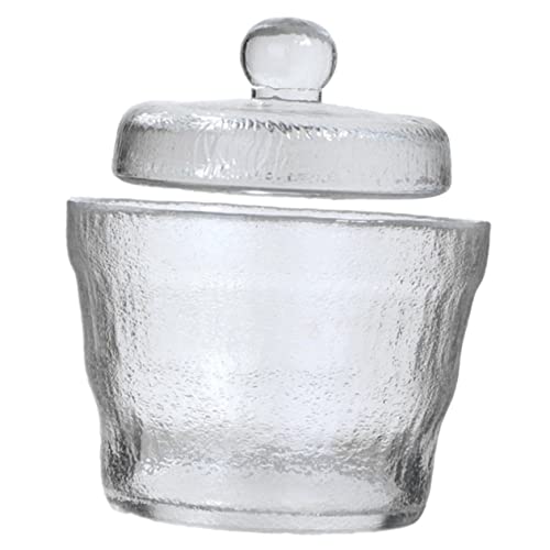 Healifty Japanese Style Round Glass Pickle Jar with Weighted Press Airtight Sealed Container for Kimchi and Pickled Vegetables Household Kitchen Storage Tank