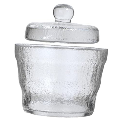 Healifty Japanese Style Round Glass Pickle Jar with Weighted Press Airtight Sealed Container for Kimchi and Pickled Vegetables Household Kitchen Storage Tank