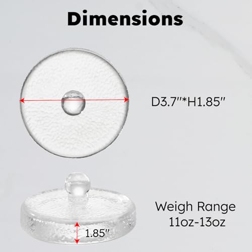 Jillmo Fermentation Weight for Gallon Jars, 3.7inch Large and Heavy Gallon Jar Glass Fermenting Weights for Making Sauerkraut, Kimchi, Carrots, Pack of 2 - size: Hammered - 2 Pack