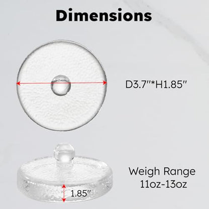 Jillmo Fermentation Weight for Gallon Jars, 3.7inch Large and Heavy Gallon Jar Glass Fermenting Weights for Making Sauerkraut, Kimchi, Carrots, Pack of 2 - size: Hammered - 2 Pack