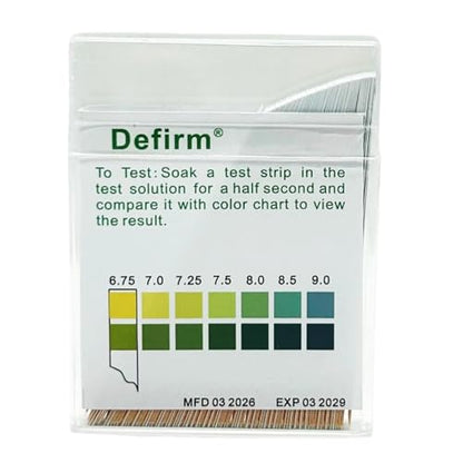 pH Test Strips Paper High Accuracy Universal Wide Range, pH 4.5-9.0 Acid Alkaline Litmus Test Strip Paper, Home Usage Water Swimming Pool Cosmetic Scientific School Lab Study pH Test