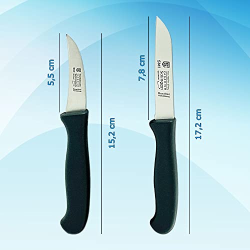SMI – Solingen Paring Knife Set Germany Peeling Knife birds beak knife for Fruits and Vegetable Straight & Curved Stainless Steel Sharp Blade