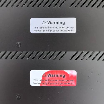 170pcs1.2x0.4 inch Water Sensitive Sticker Turn Red When Got Wet Device Potential Damage Indicator Warranty Void Instruction Liquid Sensor Label - style: 30X10MM