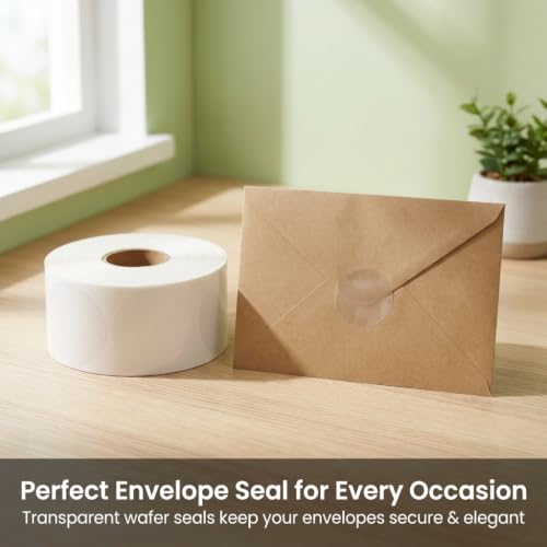 500pcs Transparent self-Adhesive Stickers, 2.5cm Diameter - Perfect for DIY Gift Wrapping & Packaging, Durable PET Material, Ideal for Sealing Gift Boxes, Gift Packages - color: 500pcs Clear Round Labels