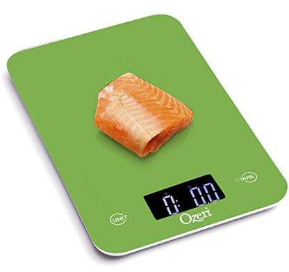 Ozeri Touch Professional Tempered Glass Digital Kitchen Scale, Lime Green - color: Green